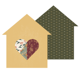 quilt pattern home icons overlapping