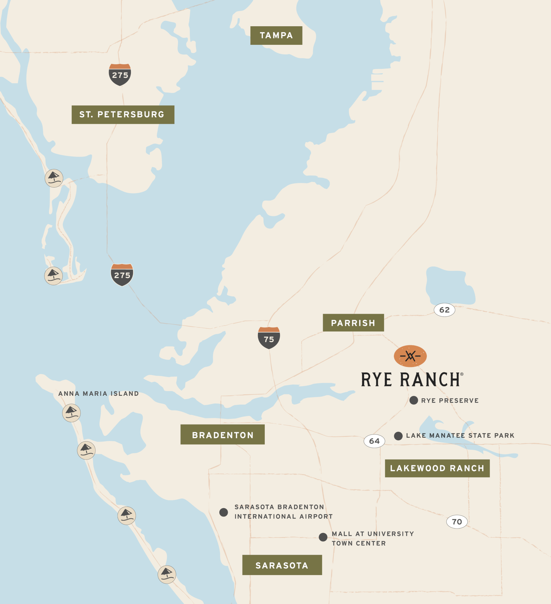 Rye Ranch Location Map Florida