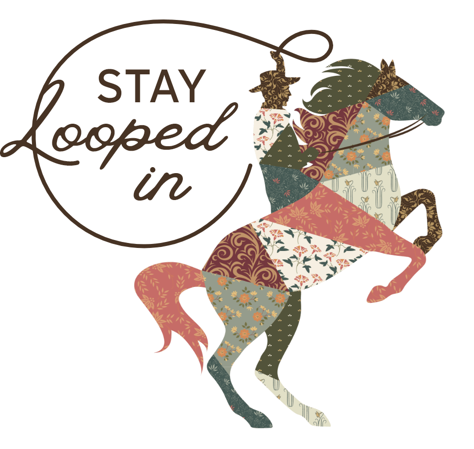 Stay Looped In Quilted Cowboy on Horse